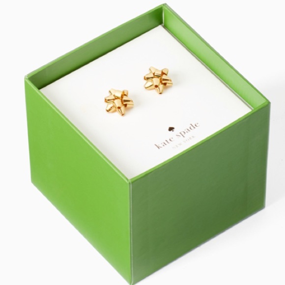 Kate Spade ♠️ NWT Gold Bow Stud Earrings - Picture 2 of 5